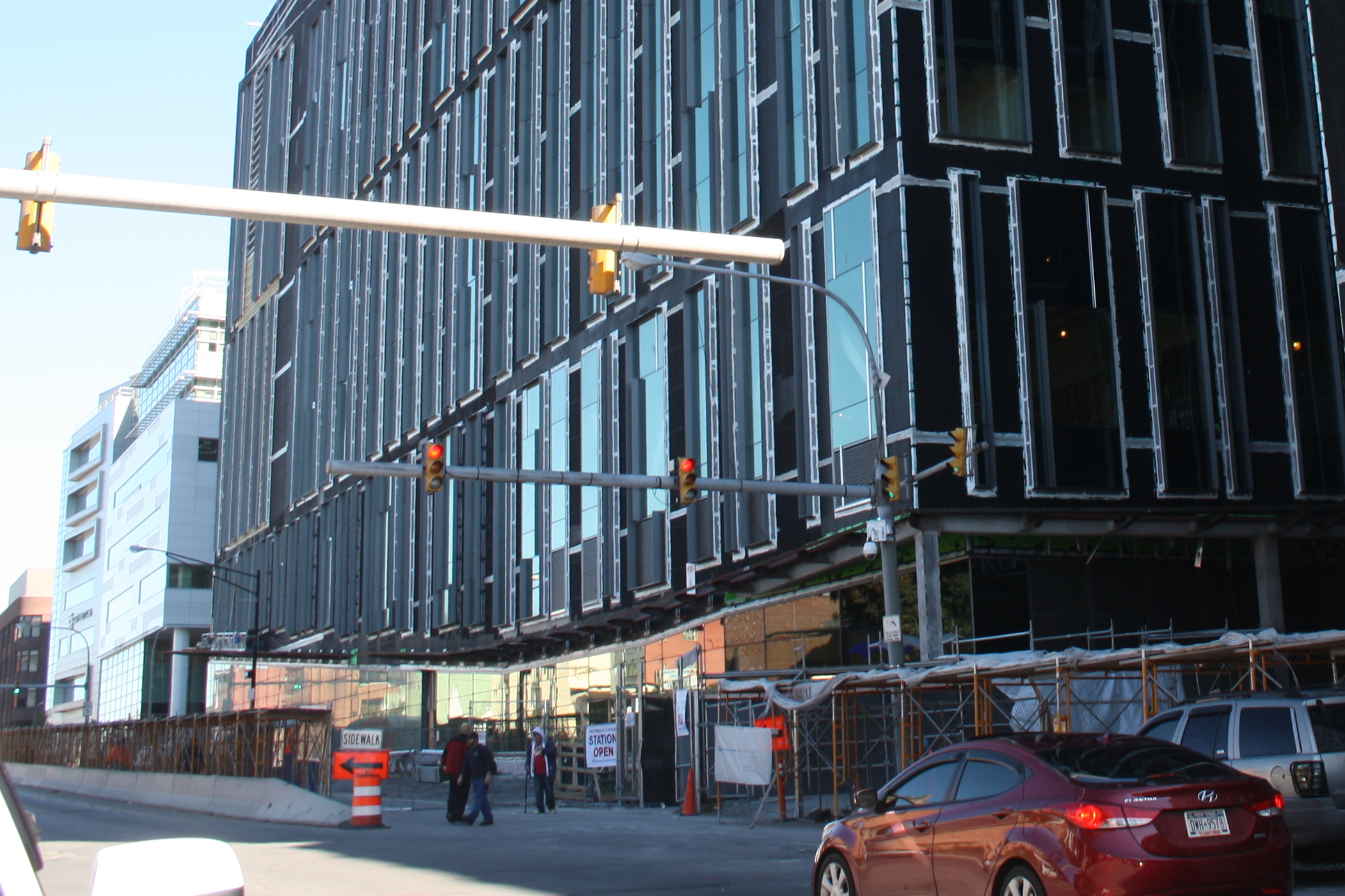 Exterior of Allen Street Station construction