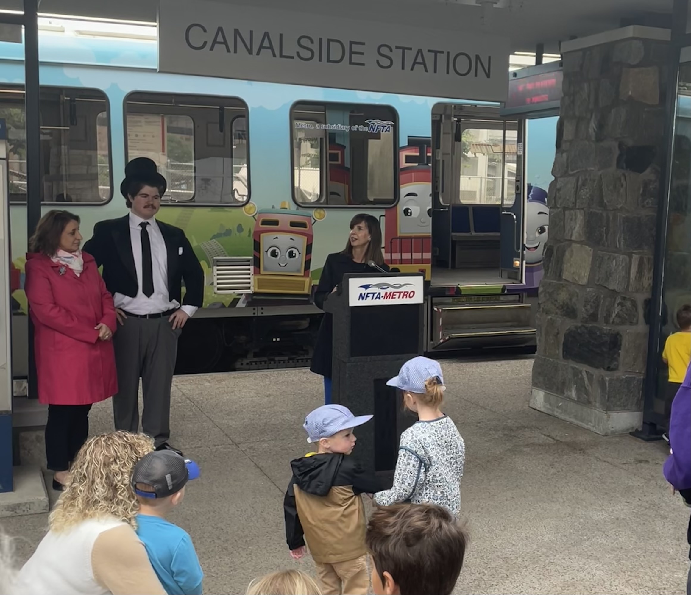  NFTA & Explore & More Unveil Thomas the Tank Engine Train