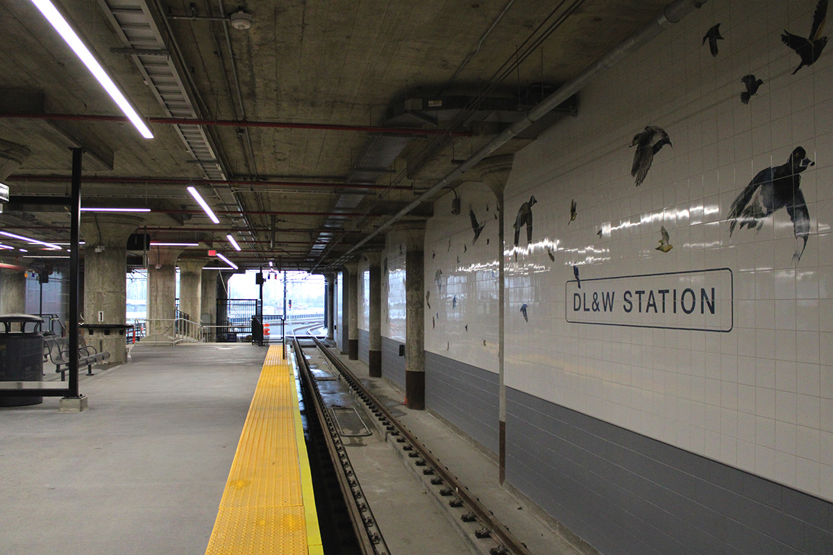 Platform of the Delaware Lackawanna and Western Rail Station